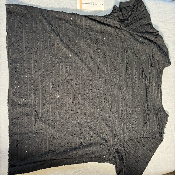 Alfred Dunner Charcoal Textured Blouse - Picture 2 of 2